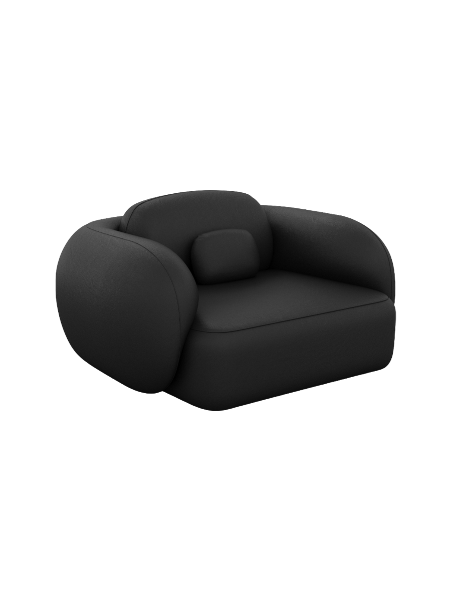 
Design Echtleder Loungesessel „Avella“ - Echtleder Beige