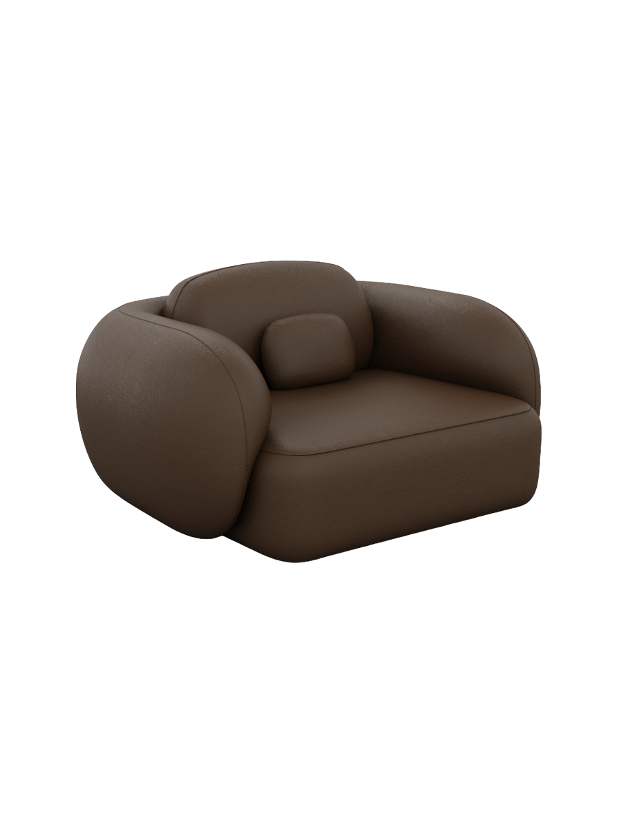 
Design Echtleder Loungesessel „Avella“ - Echtleder Beige