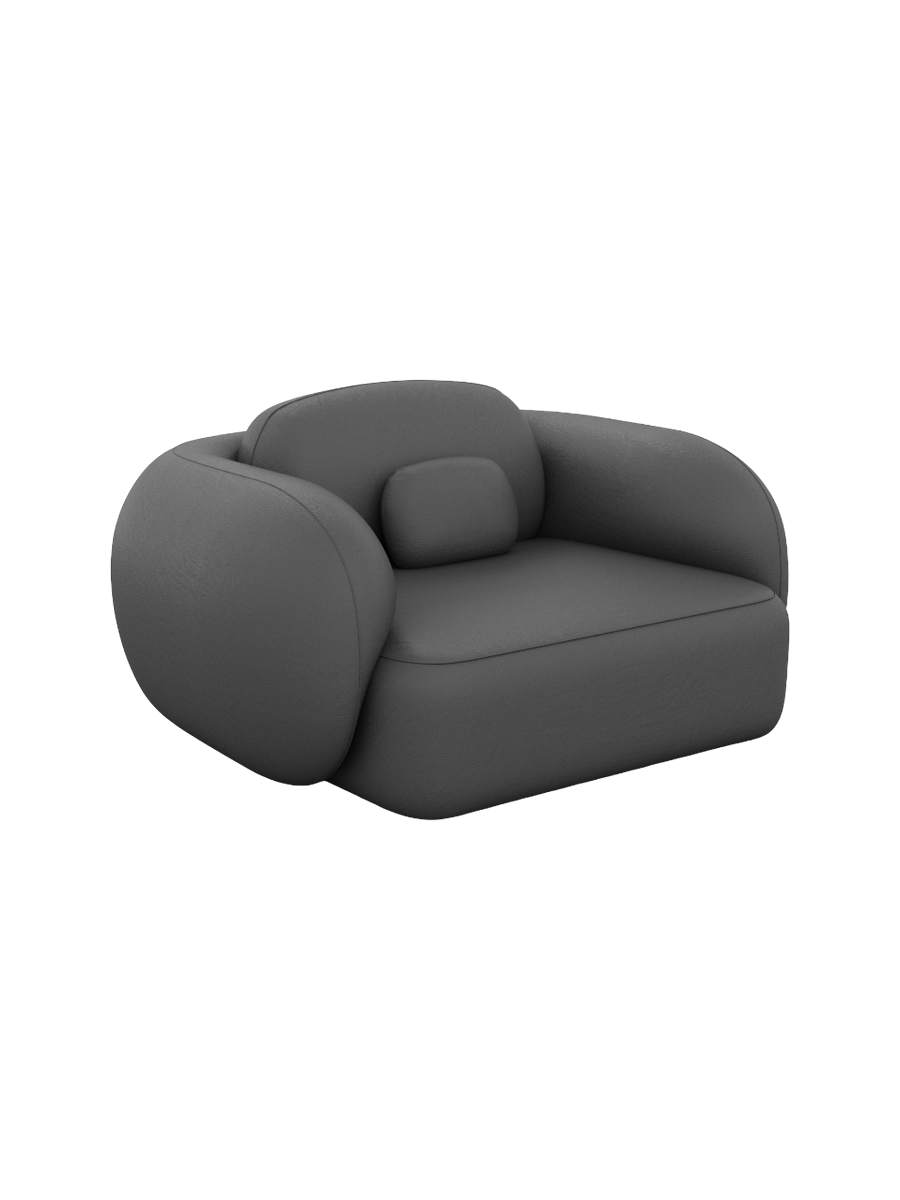 
Design Echtleder Loungesessel „Avella“ - Echtleder Beige