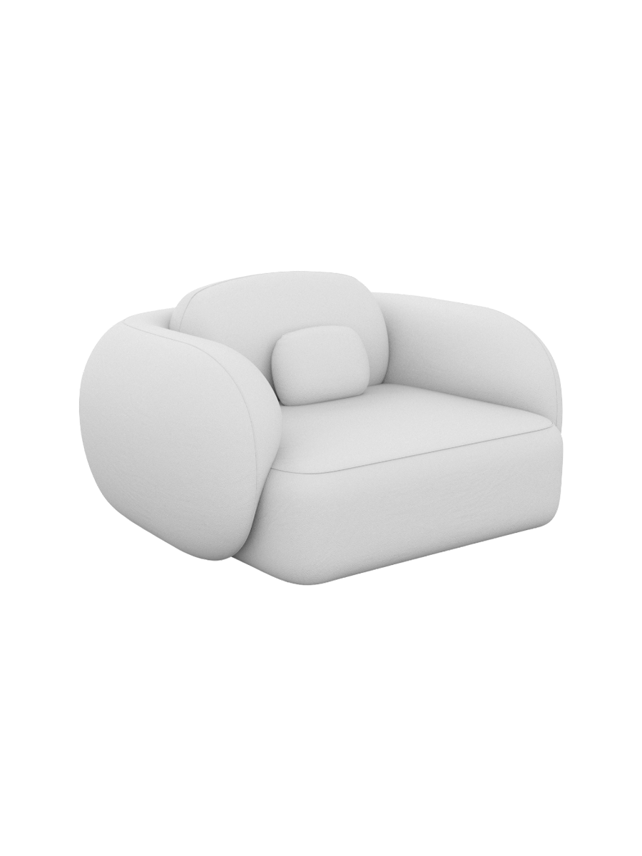 
Design Echtleder Loungesessel „Avella“ - Echtleder Beige