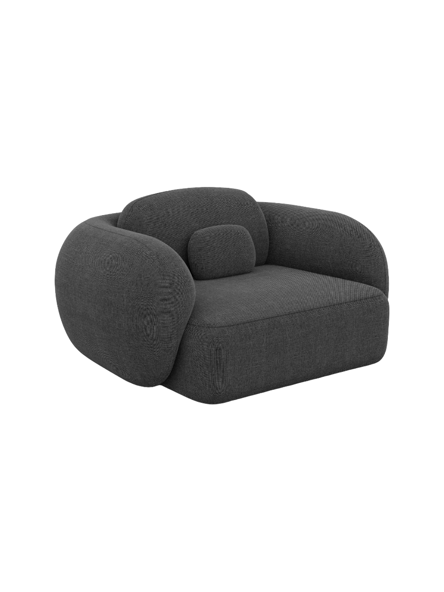 
Design Loungesessel „Avella“ mit Strukturstoff-Bezug - Strukturstoff Anthrazit