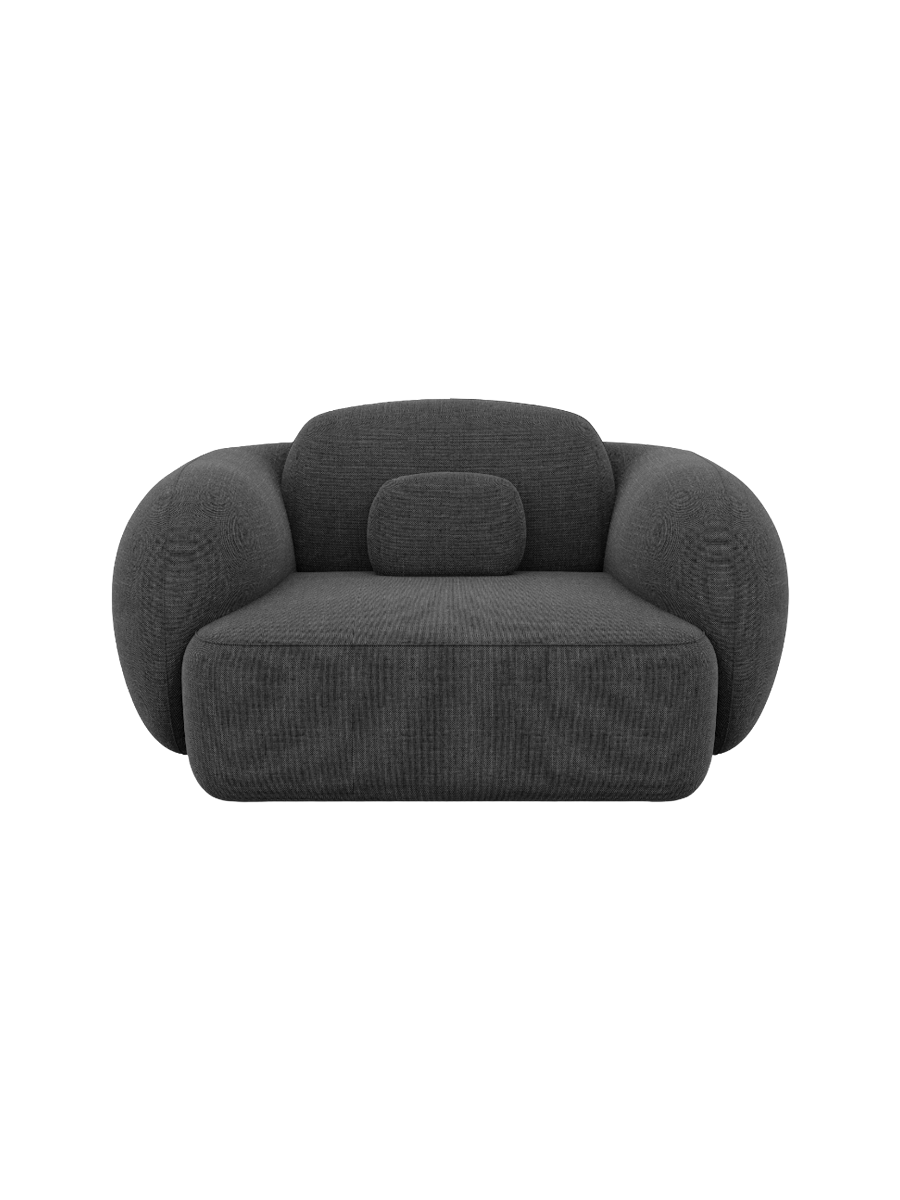 
Design Loungesessel „Avella“ mit Strukturstoff-Bezug - Strukturstoff Anthrazit