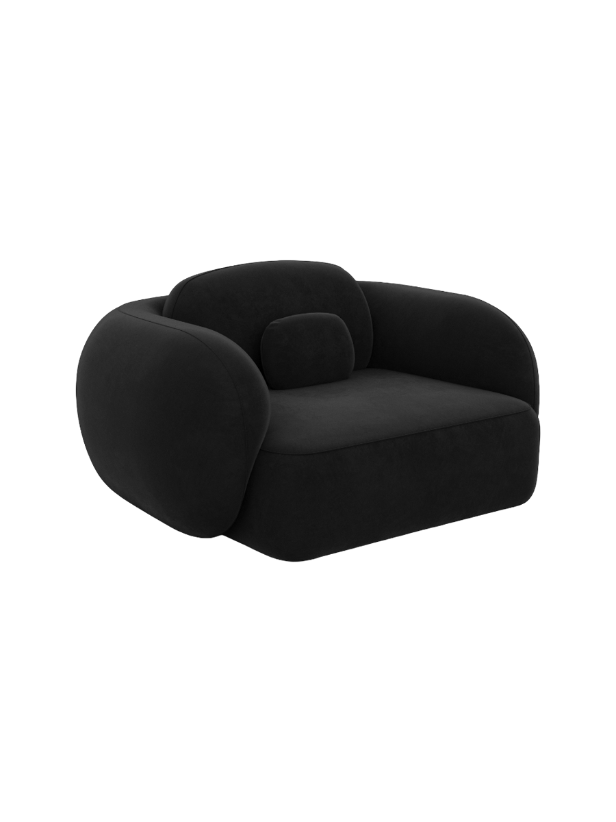 
Design Loungesessel „Avella“ mit Samtbezug - Samtbezug Königsblau
