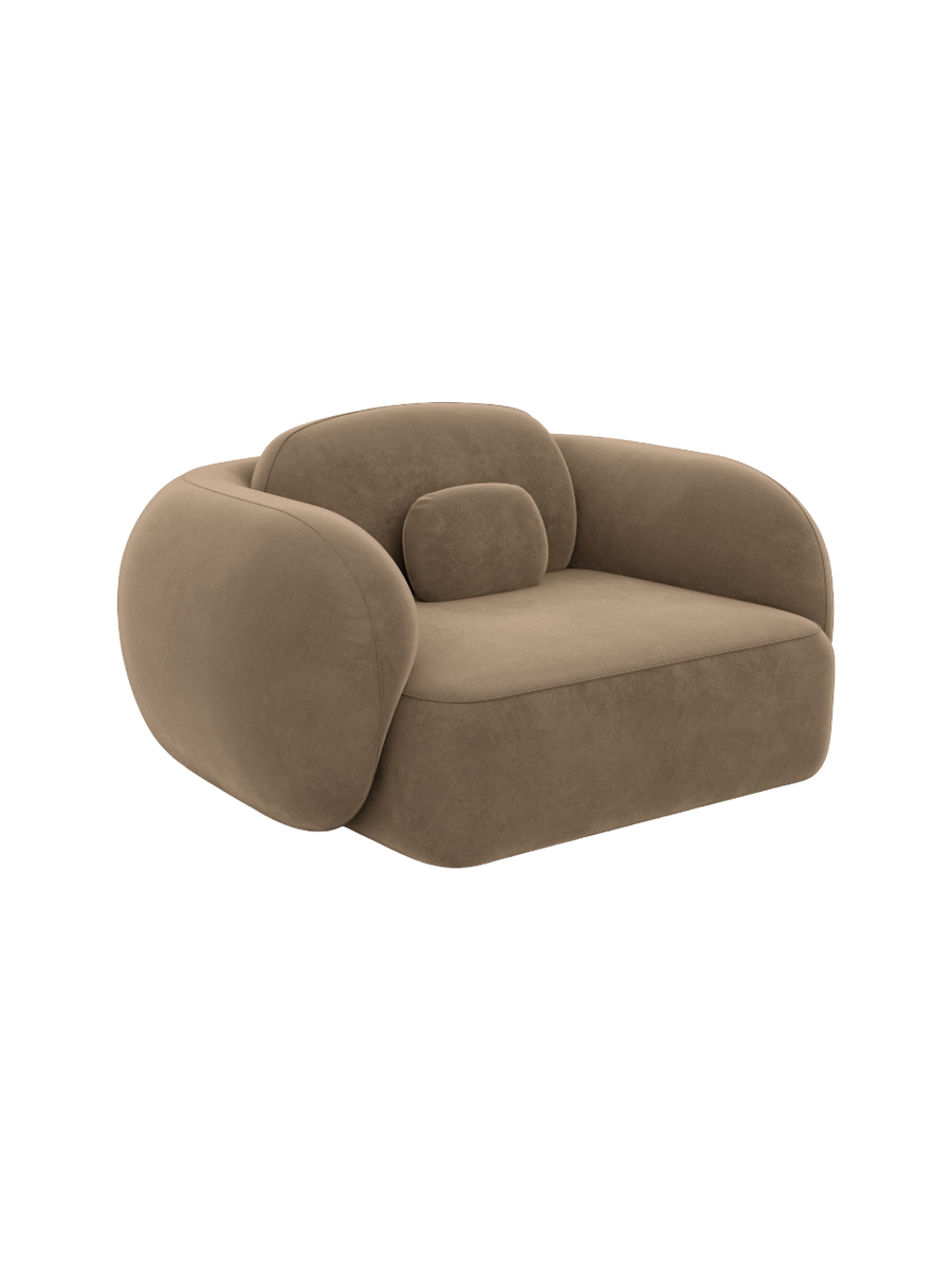 
Design Loungesessel „Avella“ mit Samtbezug - Samtbezug Königsblau