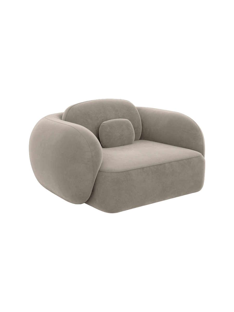 
Design Loungesessel „Avella“ mit Samtbezug - Samtbezug Königsblau