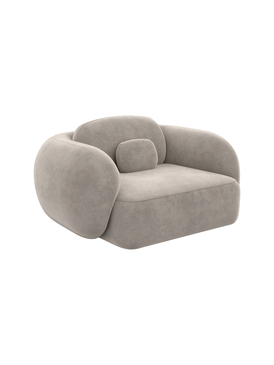 
Design Loungesessel „Avella“ mit Samtbezug - Samtbezug Königsblau