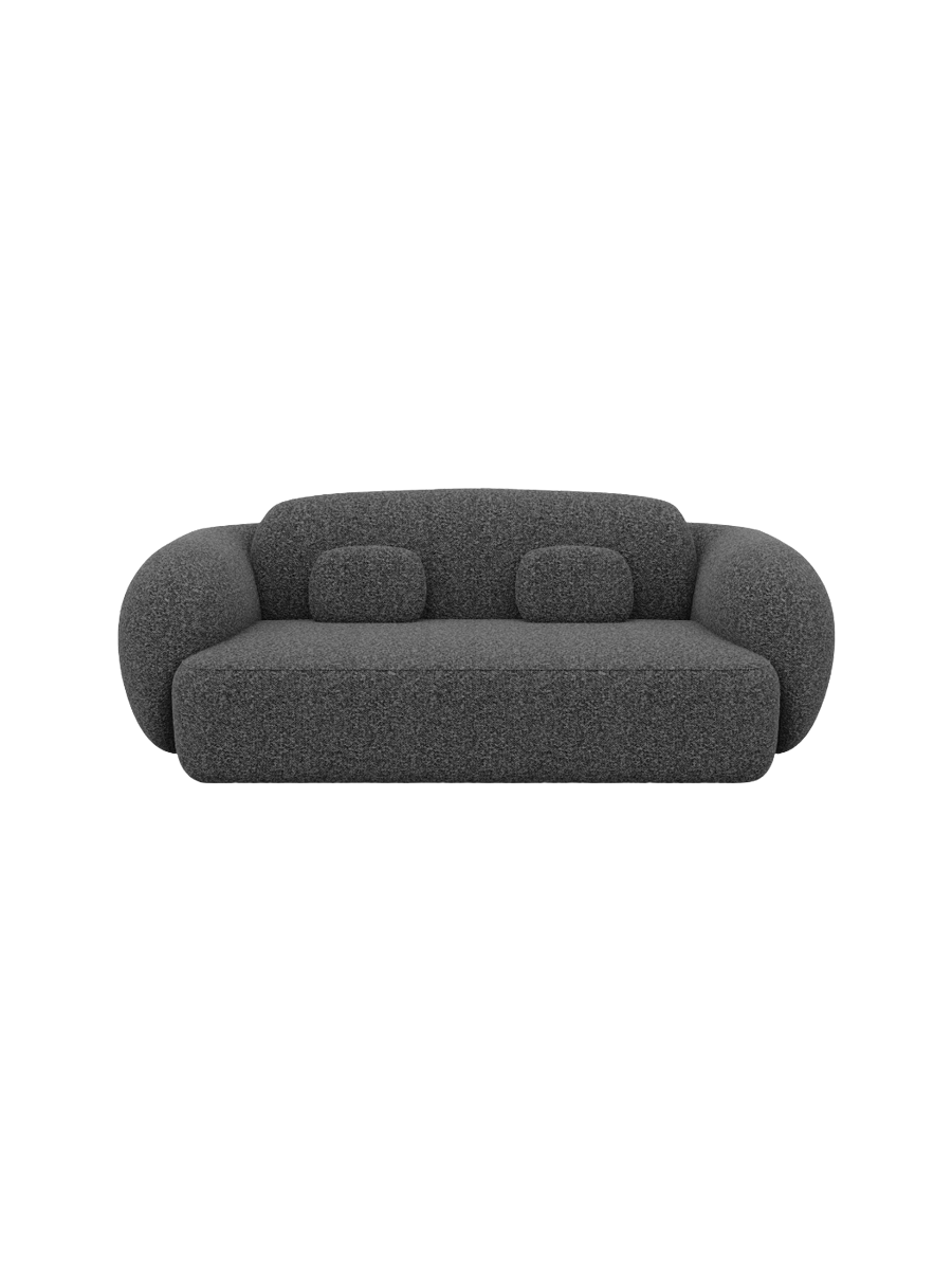 
2-Sitzer Design Sofa „Avella“ mit Bouclé-Bezug - Bouclé Graphit