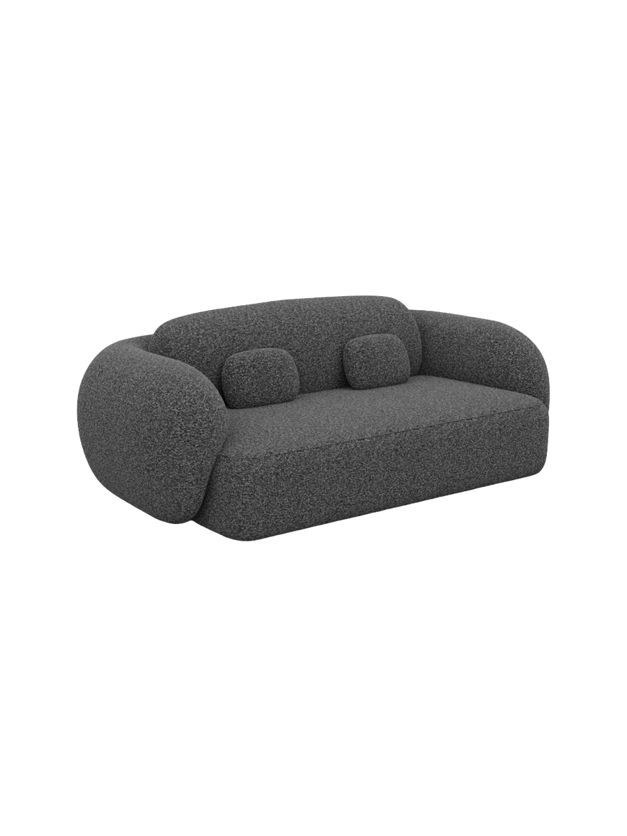 
2-Sitzer Design Sofa „Avella“ mit Bouclé-Bezug - Bouclé Graphit