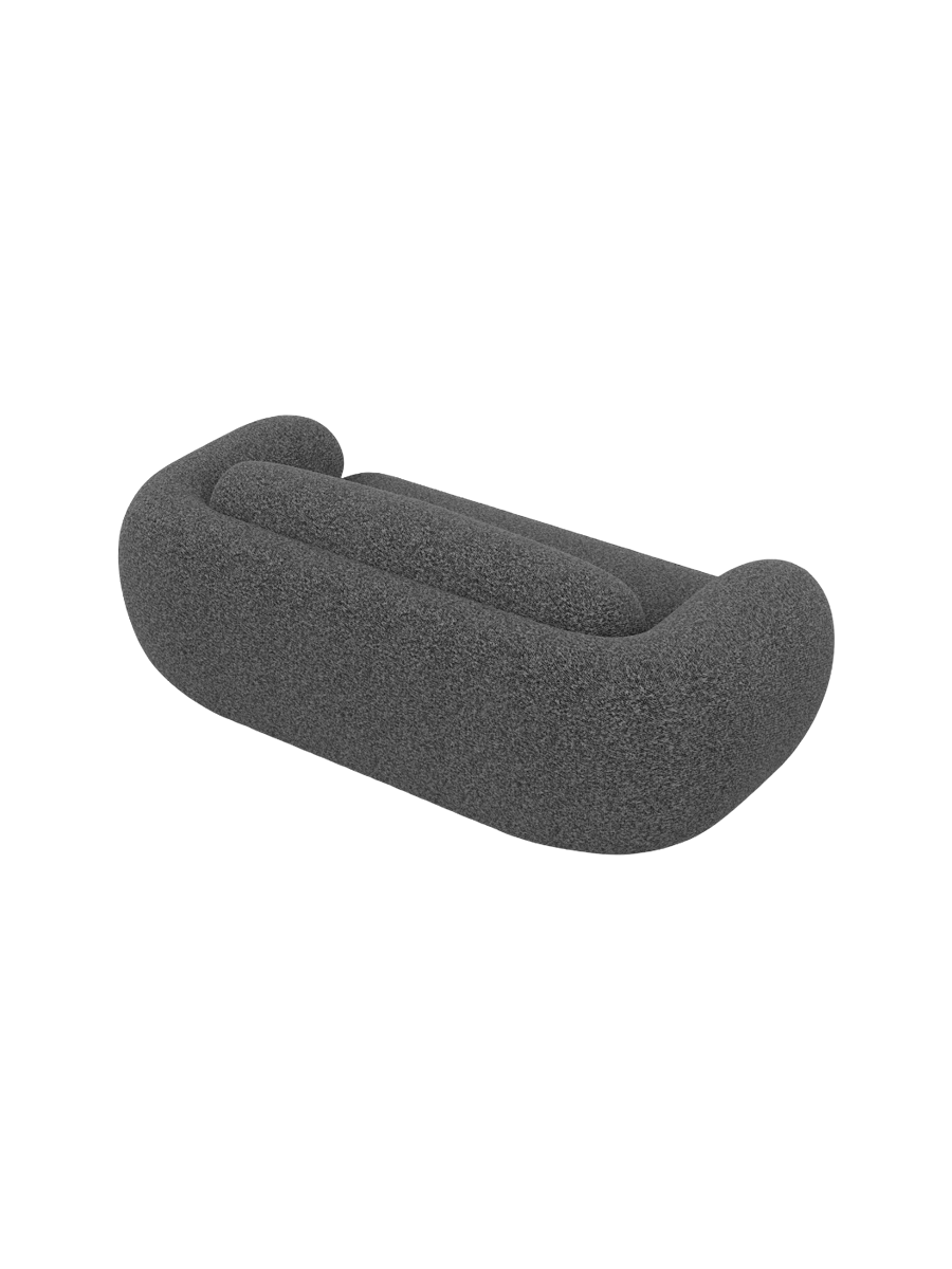 
2-Sitzer Design Sofa „Avella“ mit Bouclé-Bezug - Bouclé Graphit