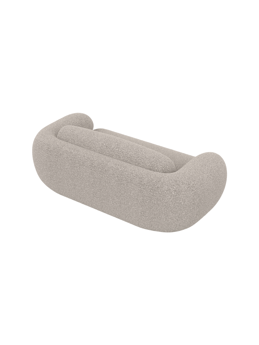 
Divano di design a 2 posti «Avella» con rivestimento bouclé - Bouclé Toffee