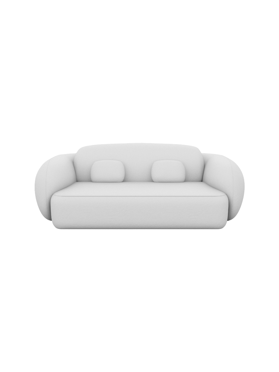 
2-Sitzer Design Echtleder Sofa „Avella“ - Echtleder Beige