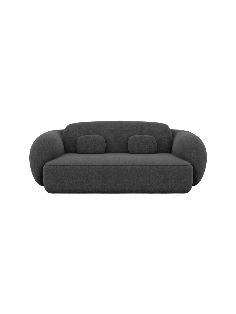 
2-Sitzer Design Sofa „Avella“ mit Strukturstoff-Bezug - Strukturstoff Anthrazit
