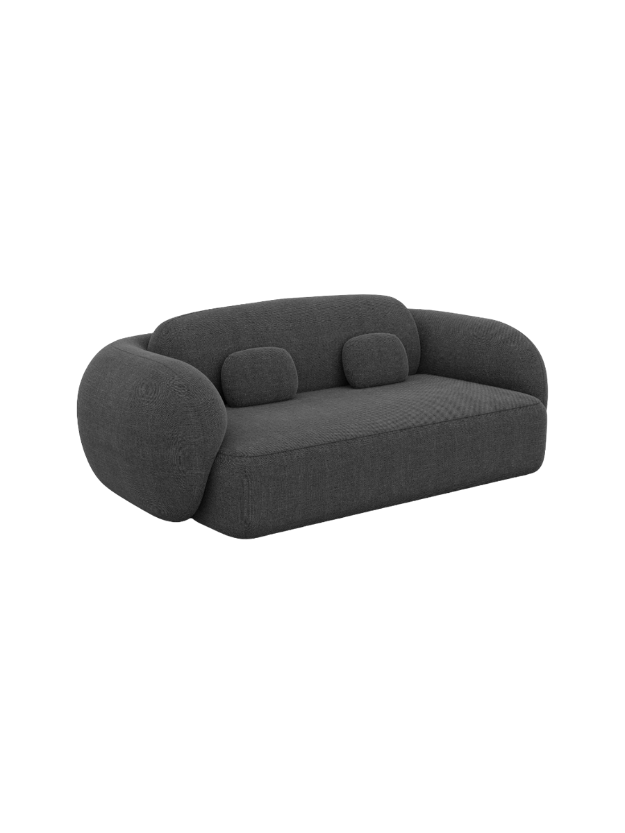 
2-Sitzer Design Sofa „Avella“ mit Strukturstoff-Bezug - Strukturstoff Anthrazit