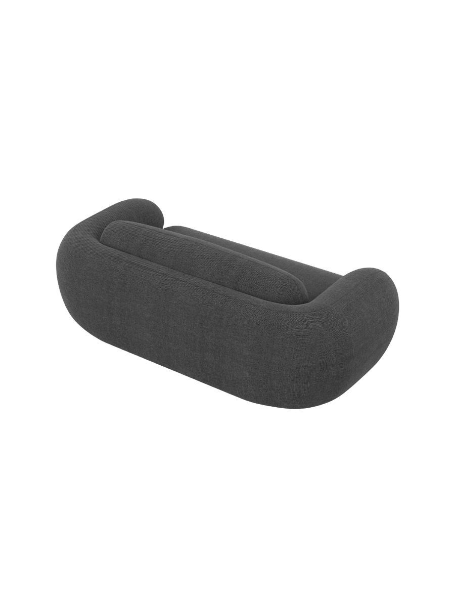 
2-Sitzer Design Sofa „Avella“ mit Strukturstoff-Bezug - Strukturstoff Anthrazit