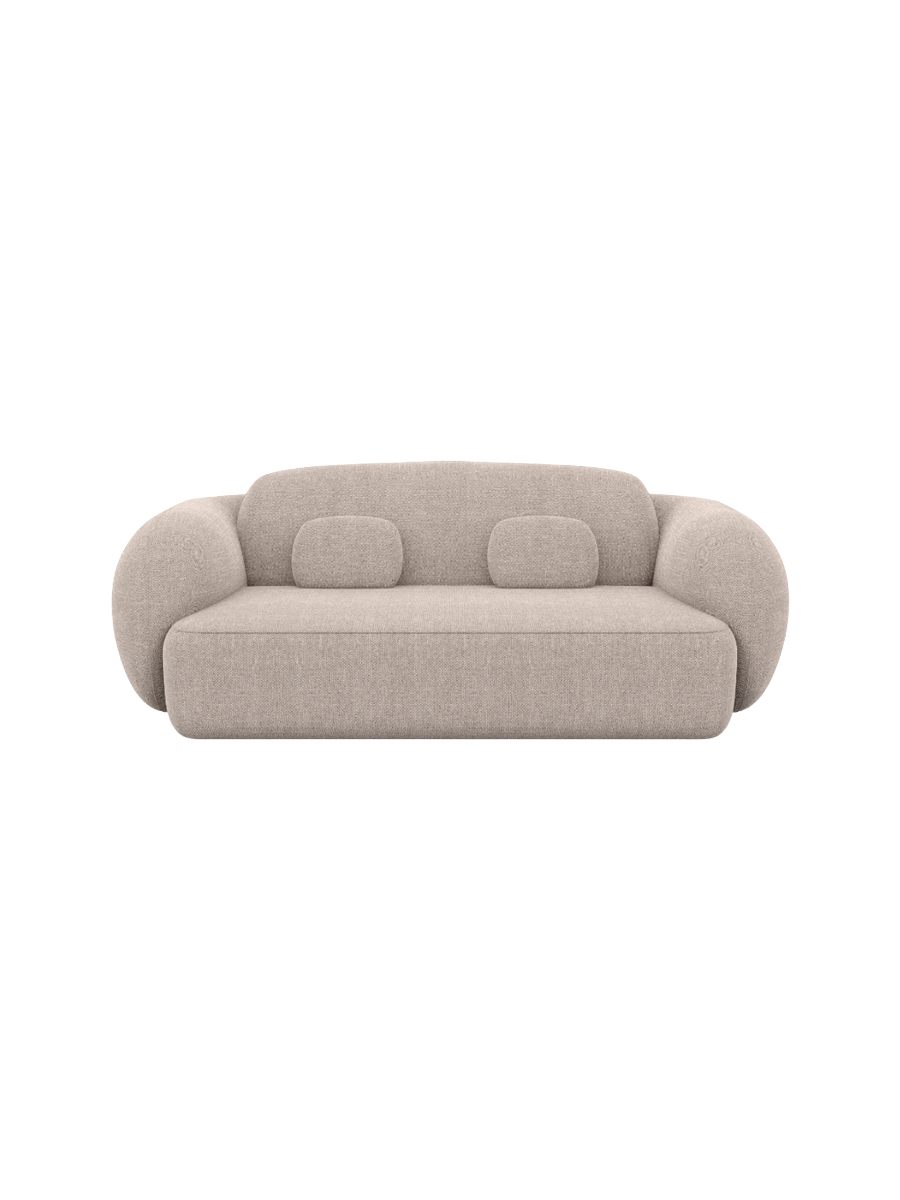 
2-Sitzer Design Sofa „Avella“ mit Strukturstoff-Bezug - Strukturstoff Anthrazit