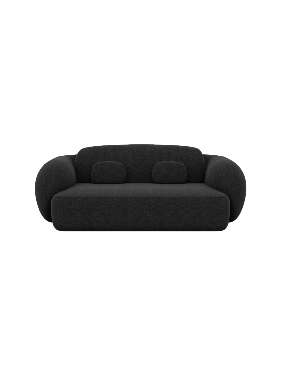 
2-Sitzer Design Sofa „Avella“ mit Strukturstoff-Bezug - Strukturstoff Anthrazit