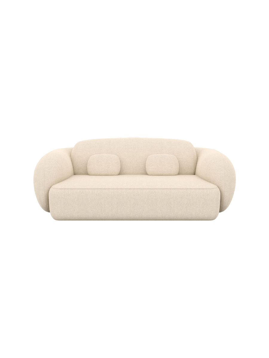 
2-Sitzer Design Sofa „Avella“ mit Strukturstoff-Bezug - Strukturstoff Anthrazit