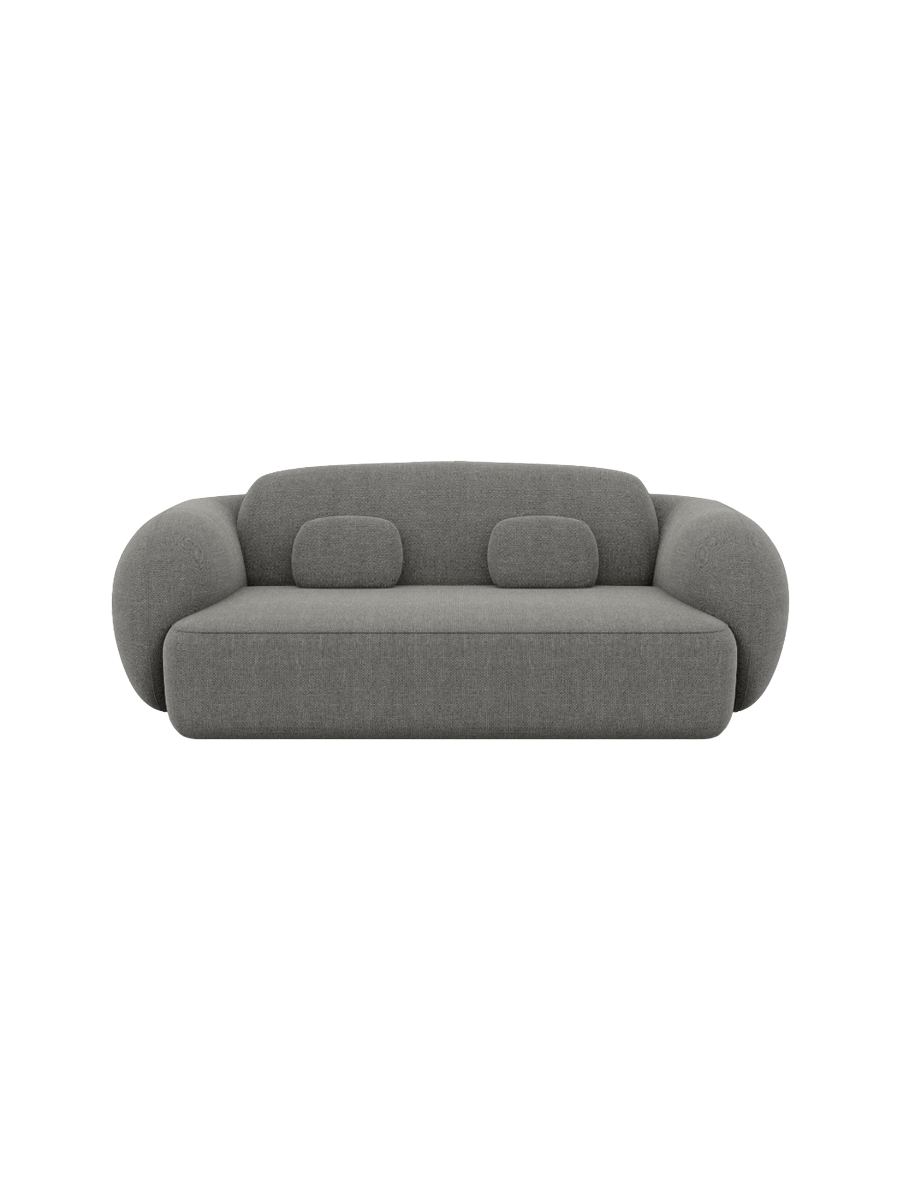 
2-Sitzer Design Sofa „Avella“ mit Strukturstoff-Bezug - Strukturstoff Anthrazit