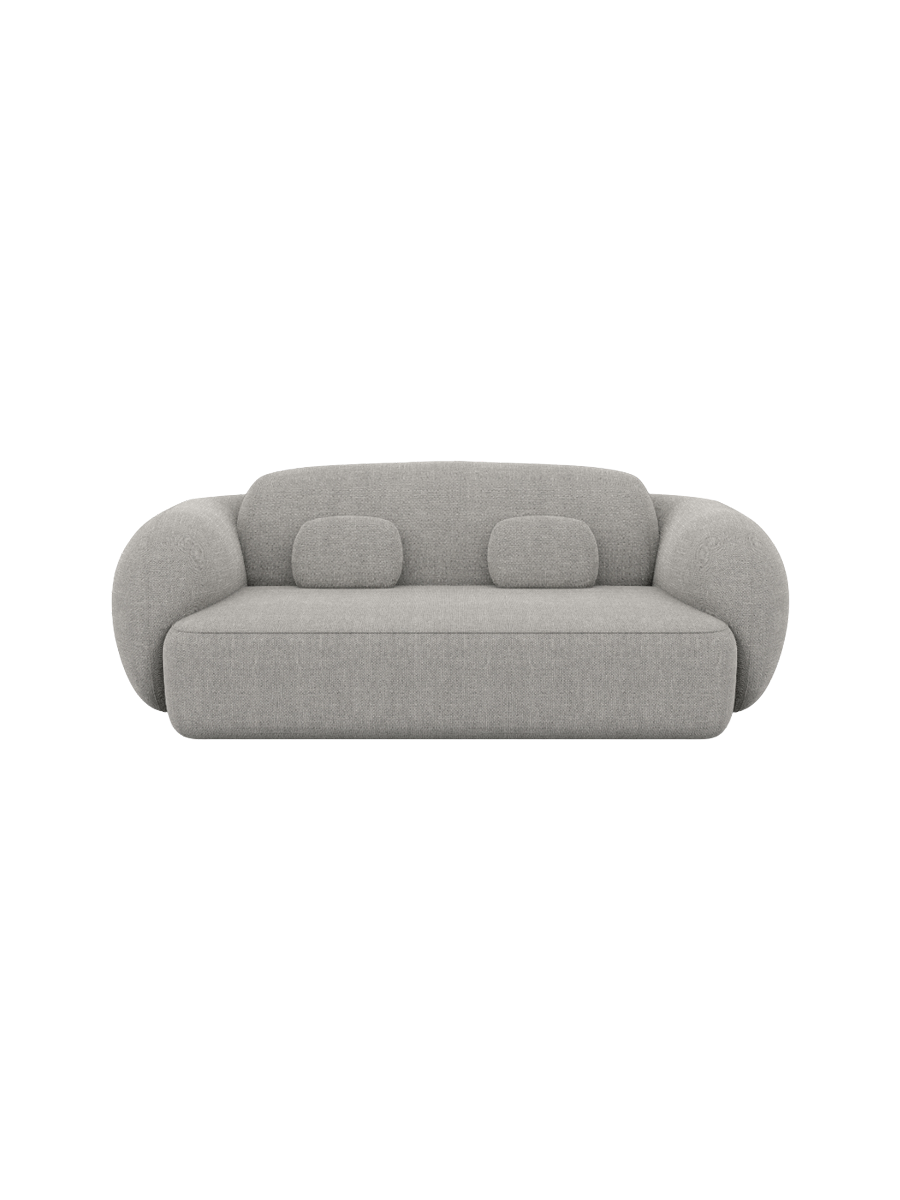 
2-Sitzer Design Sofa „Avella“ mit Strukturstoff-Bezug - Strukturstoff Anthrazit