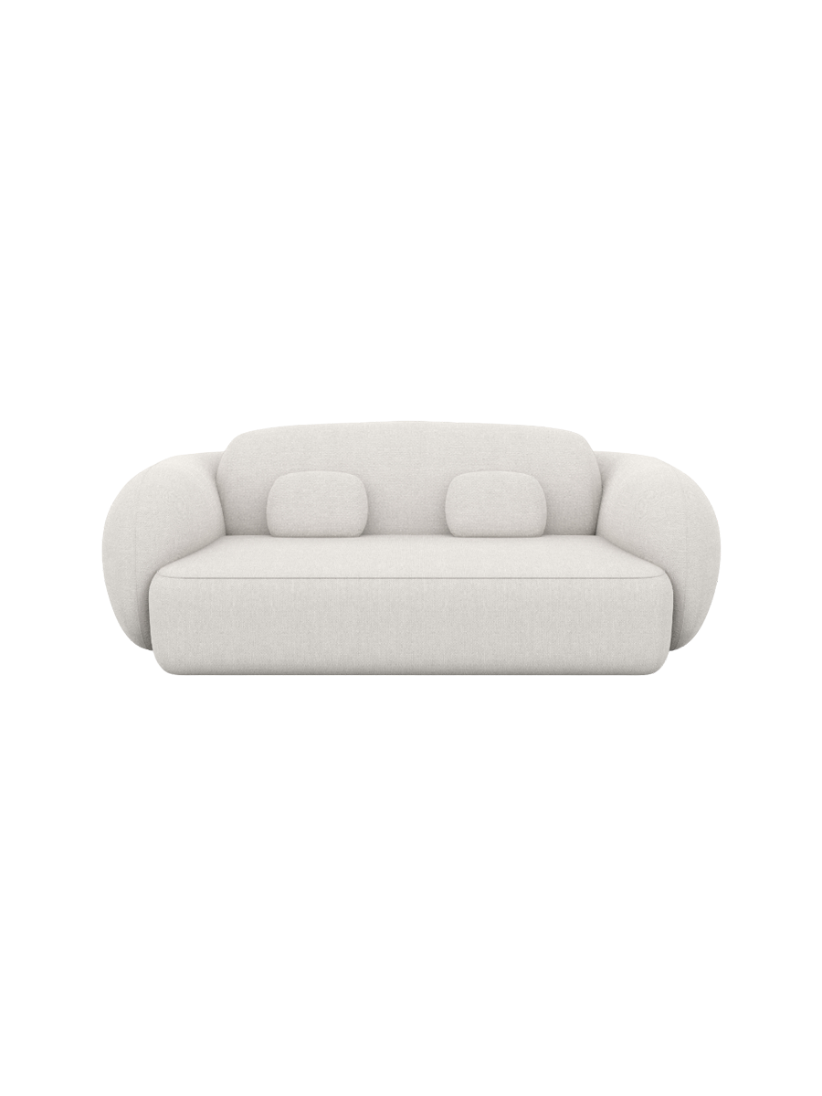 
2-Sitzer Design Sofa „Avella“ mit Strukturstoff-Bezug - Strukturstoff Anthrazit