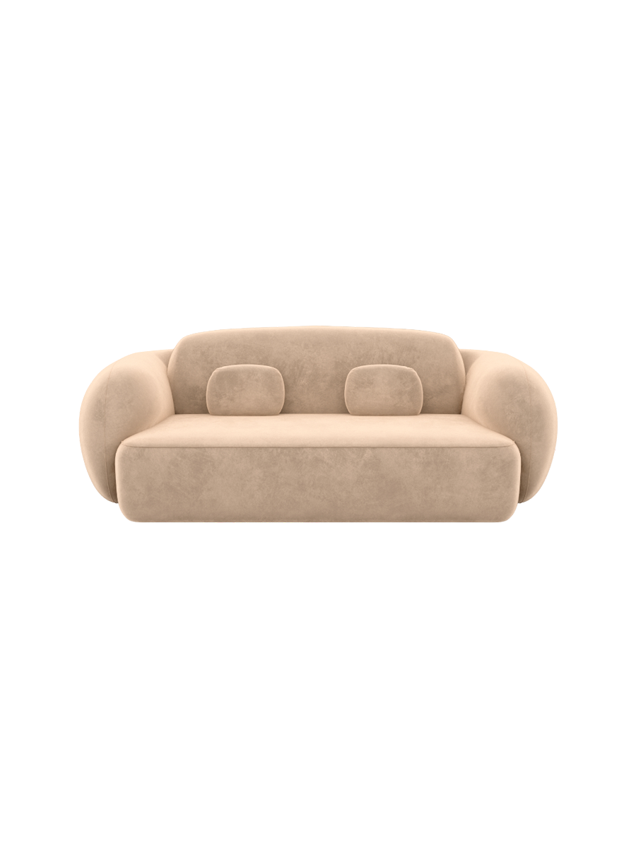 
2-Sitzer Design Sofa „Avella“ mit Samtbezug - Samtbezug Königsblau