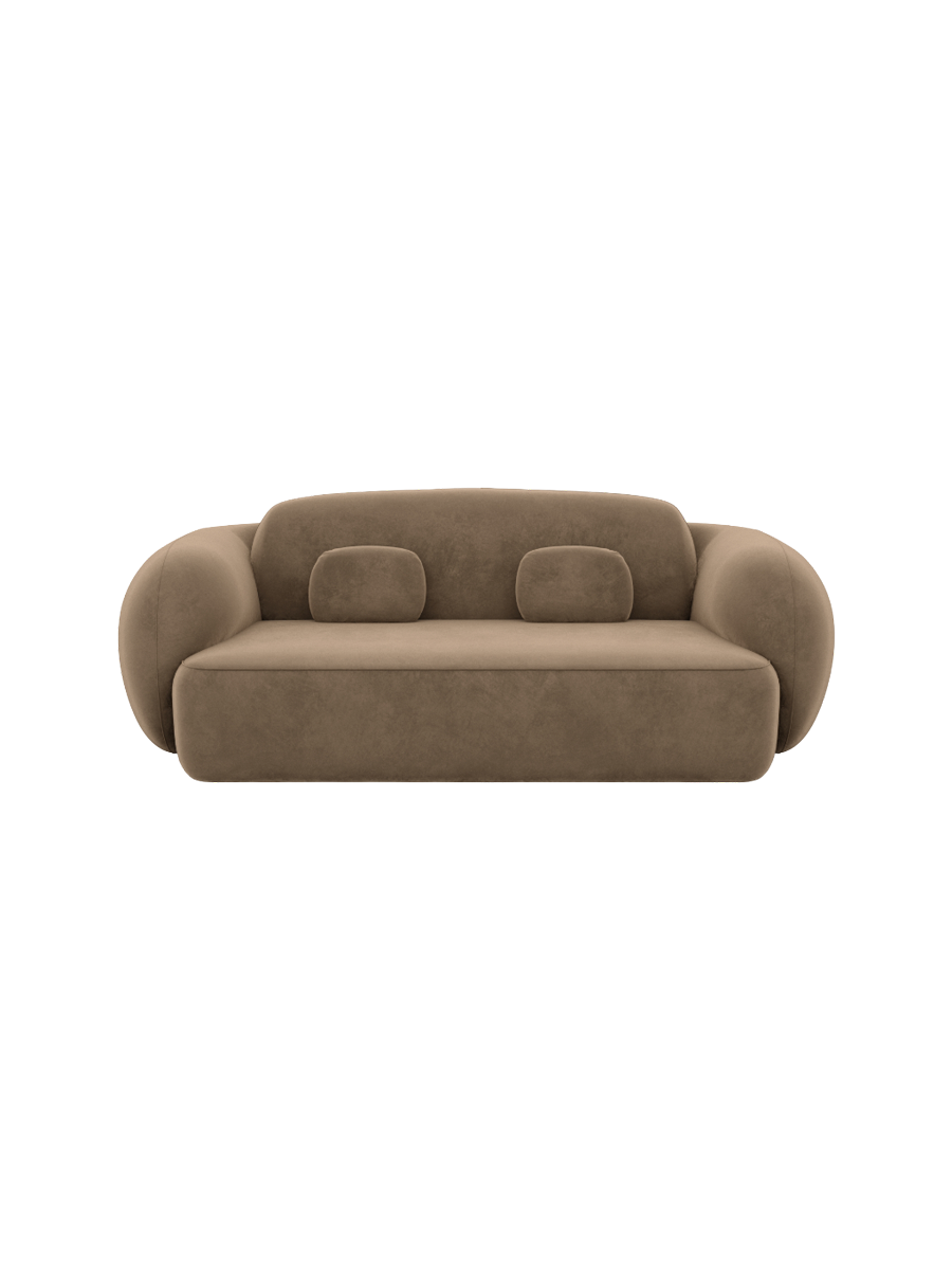 
2-Sitzer Design Sofa „Avella“ mit Samtbezug - Samtbezug Königsblau