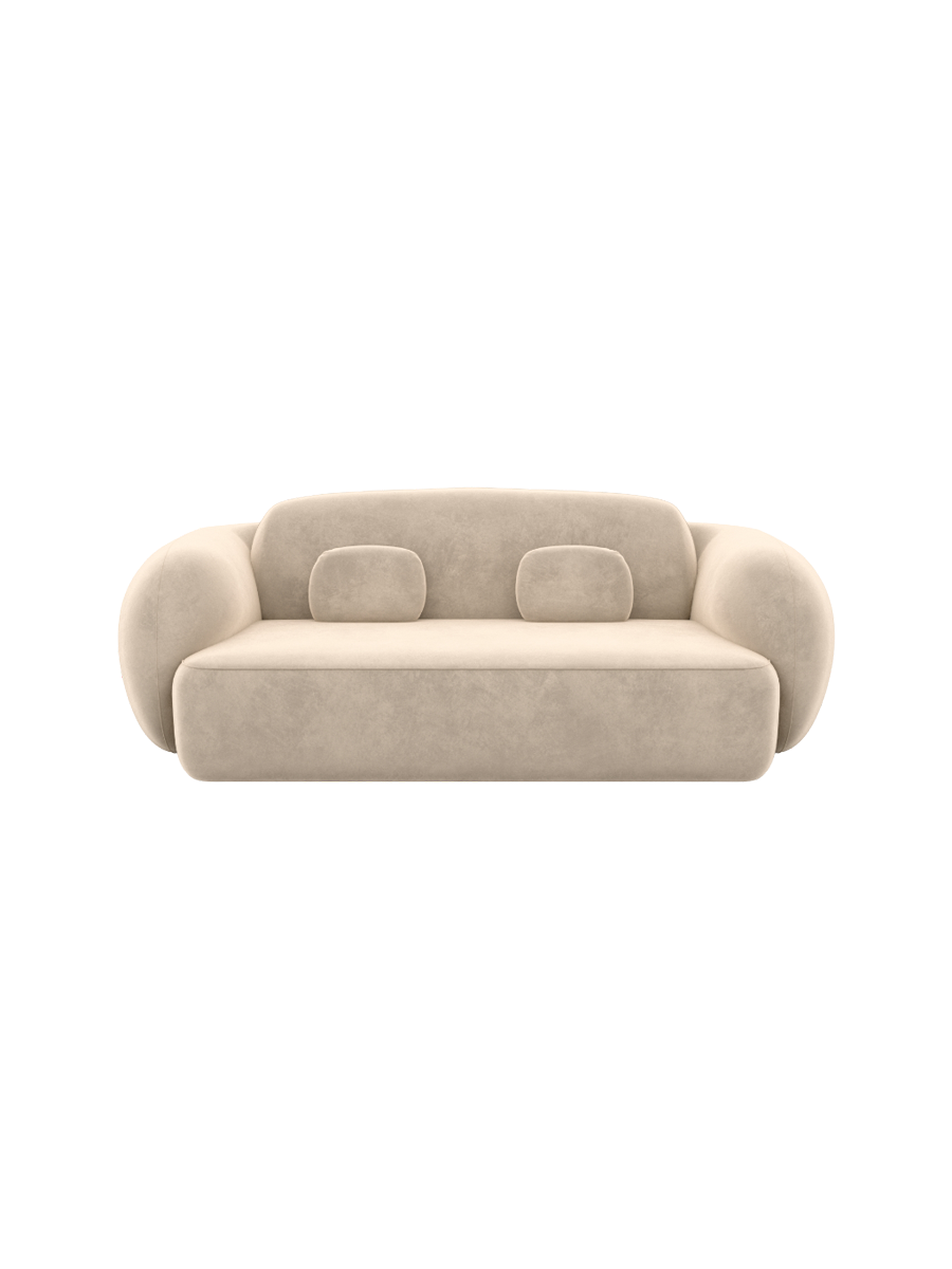 
2-Sitzer Design Sofa „Avella“ mit Samtbezug - Samtbezug Königsblau