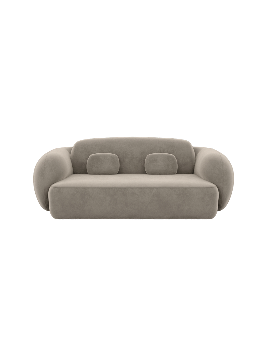 
2-Sitzer Design Sofa „Avella“ mit Samtbezug - Samtbezug Königsblau