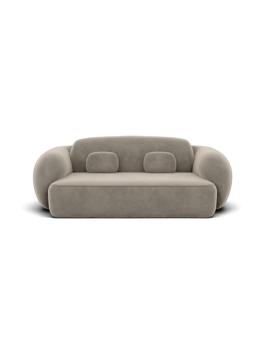 
Divano di design a 2 posti «Avella» con rivestimento in velluto - Rivestimento in velluto Beige scuro