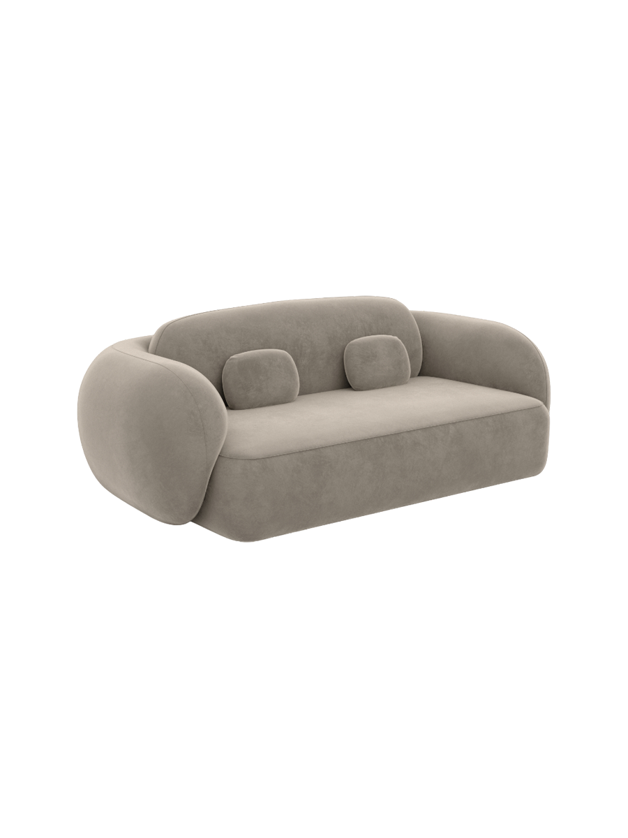 
Divano di design a 2 posti «Avella» con rivestimento in velluto - Rivestimento in velluto Beige scuro