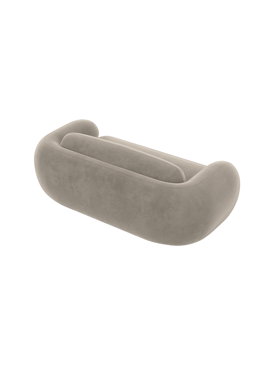 
Divano di design a 2 posti «Avella» con rivestimento in velluto - Rivestimento in velluto Beige scuro
