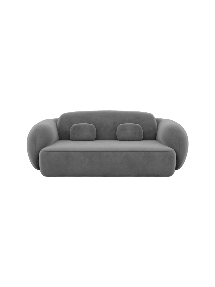 
2-Sitzer Design Sofa „Avella“ mit Samtbezug - Samtbezug Königsblau