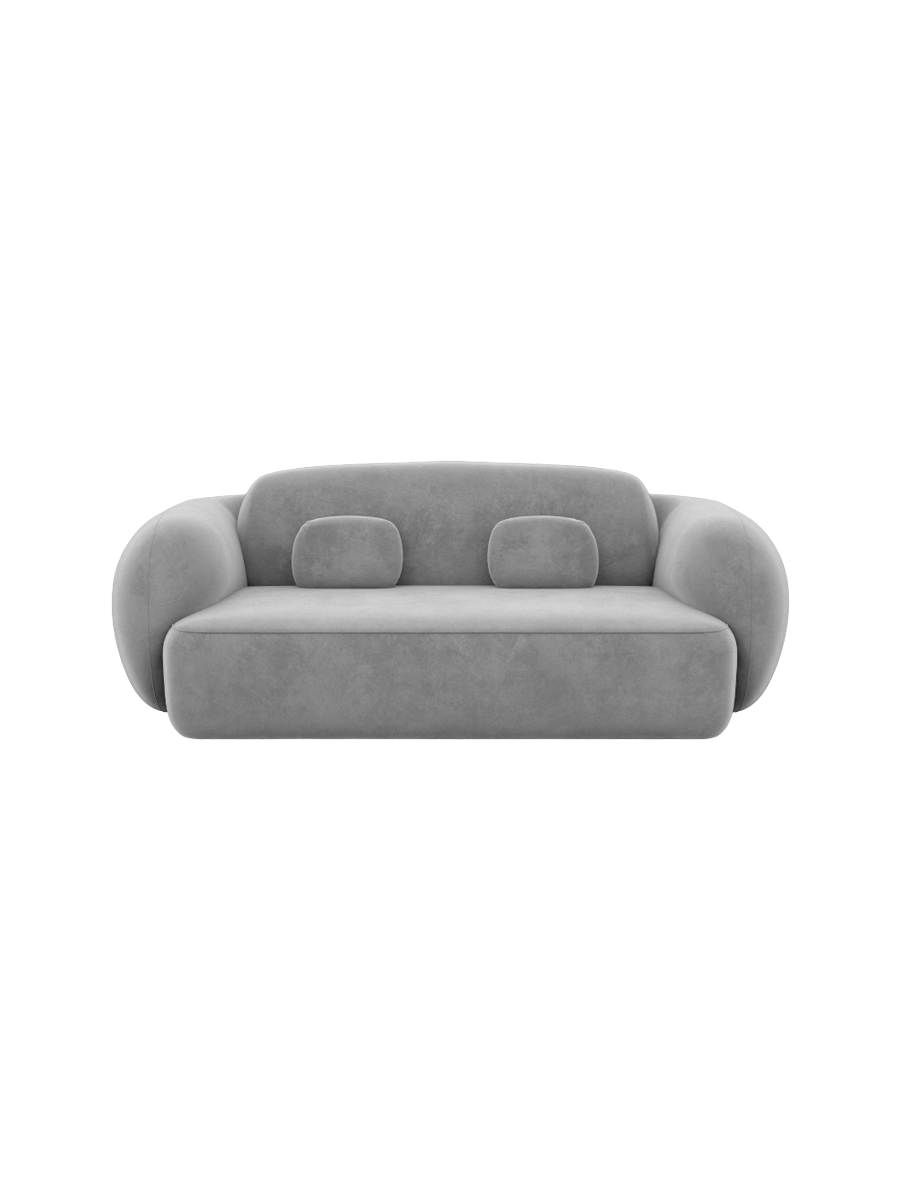 
2-Sitzer Design Sofa „Avella“ mit Samtbezug - Samtbezug Königsblau
