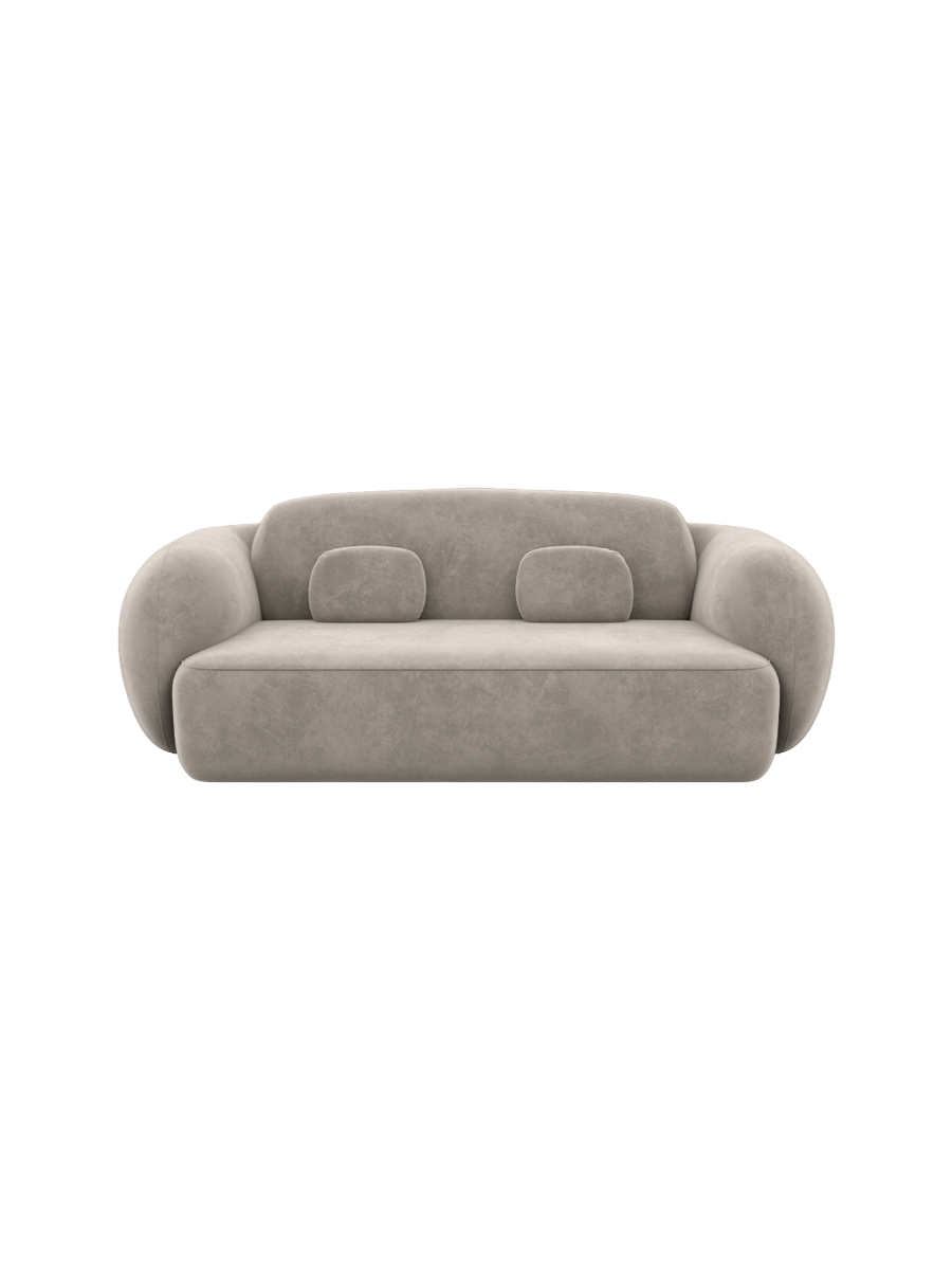 
2-Sitzer Design Sofa „Avella“ mit Samtbezug - Samtbezug Königsblau