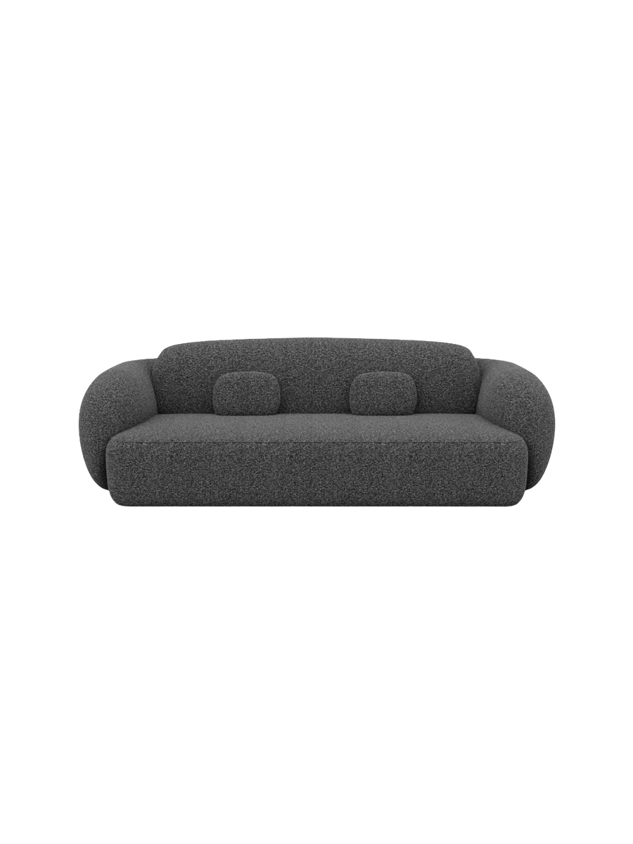 
3-Sitzer Design Sofa „Avella“ mit Bouclé-Bezug - Bouclé Graphit