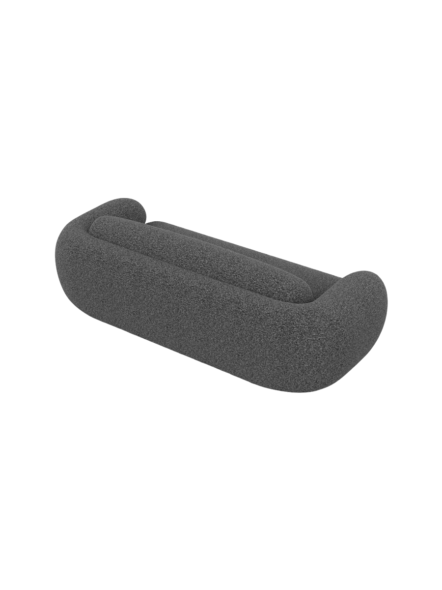 
3-Sitzer Design Sofa „Avella“ mit Bouclé-Bezug - Bouclé Graphit