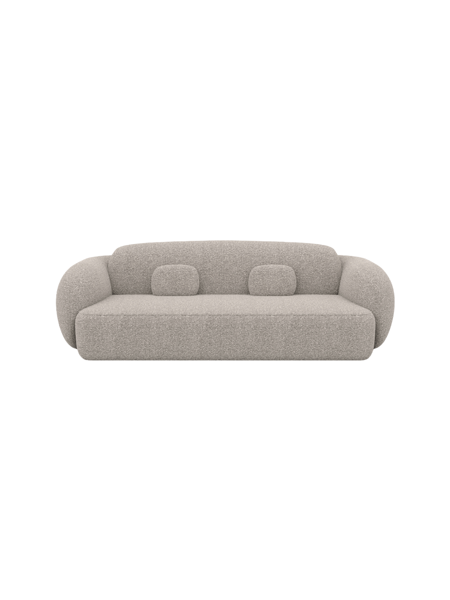 
3-Sitzer Design Sofa „Avella“ mit Bouclé-Bezug - Bouclé Graphit