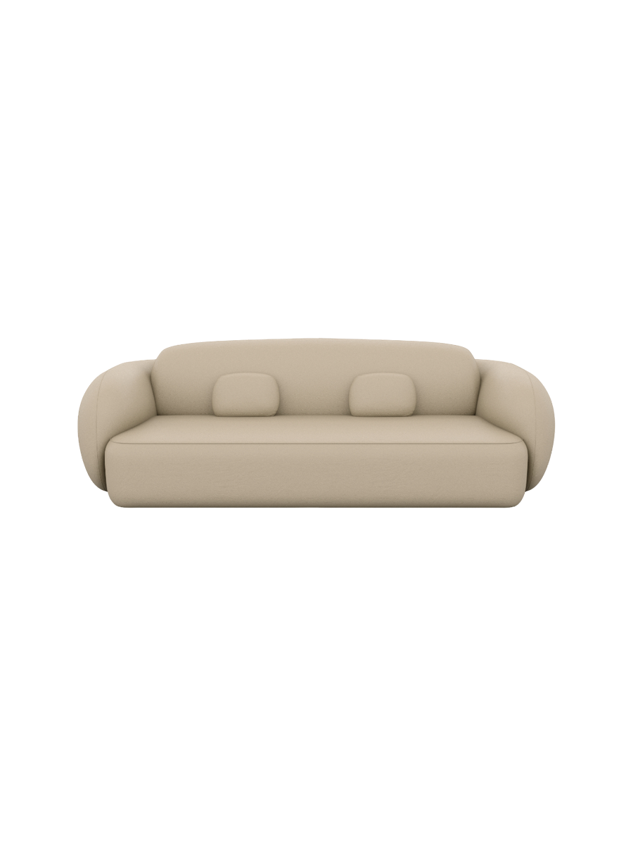 
3-Sitzer Design Echtleder Sofa „Avella“ - Echtleder Beige