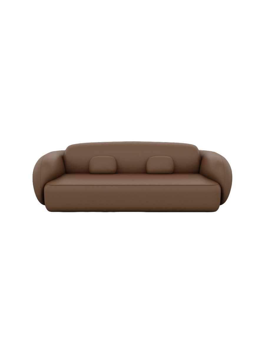
3-Sitzer Design Echtleder Sofa „Avella“ - Echtleder Beige