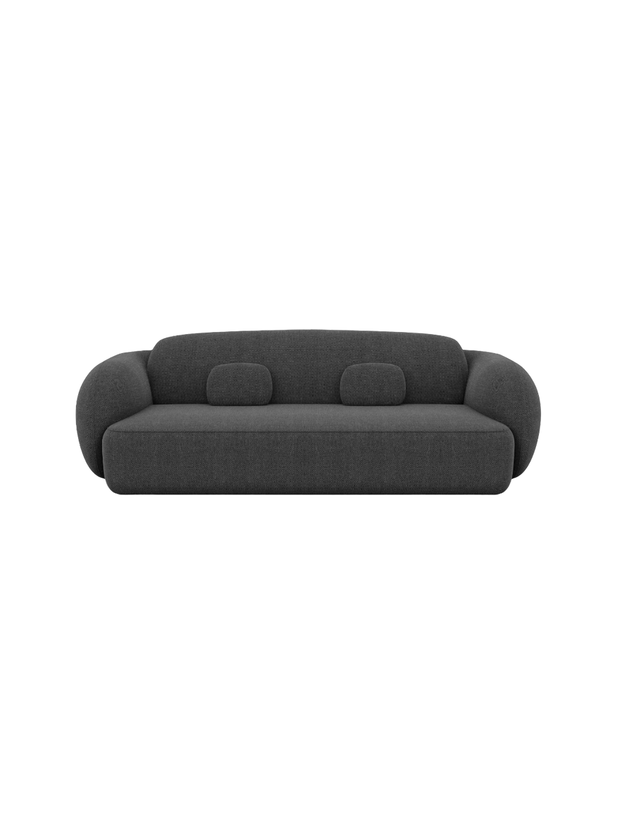 
3-Sitzer Design Sofa „Avella“ mit Strukturstoff-Bezug - Strukturstoff Anthrazit