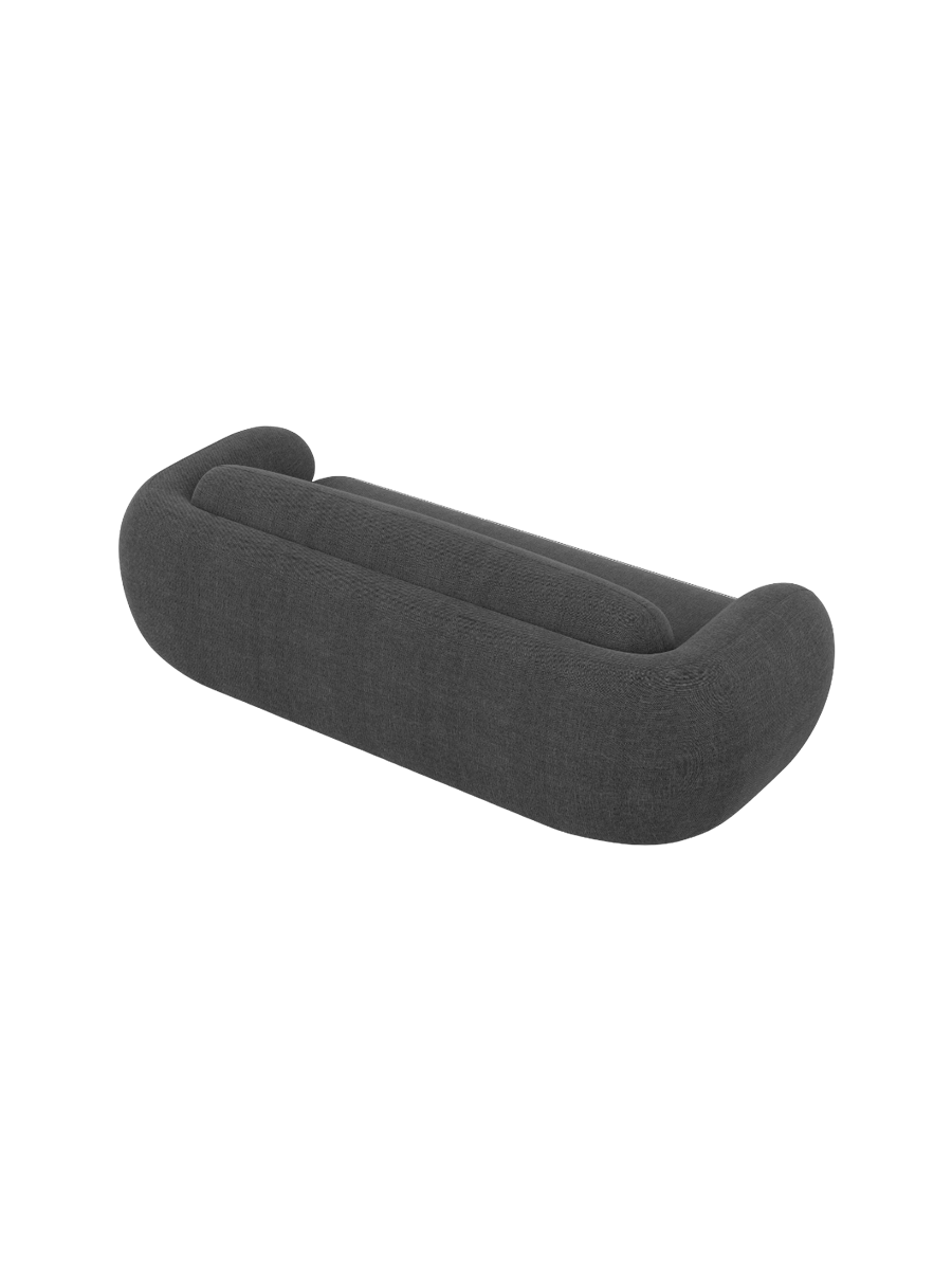 
3-Sitzer Design Sofa „Avella“ mit Strukturstoff-Bezug - Strukturstoff Anthrazit
