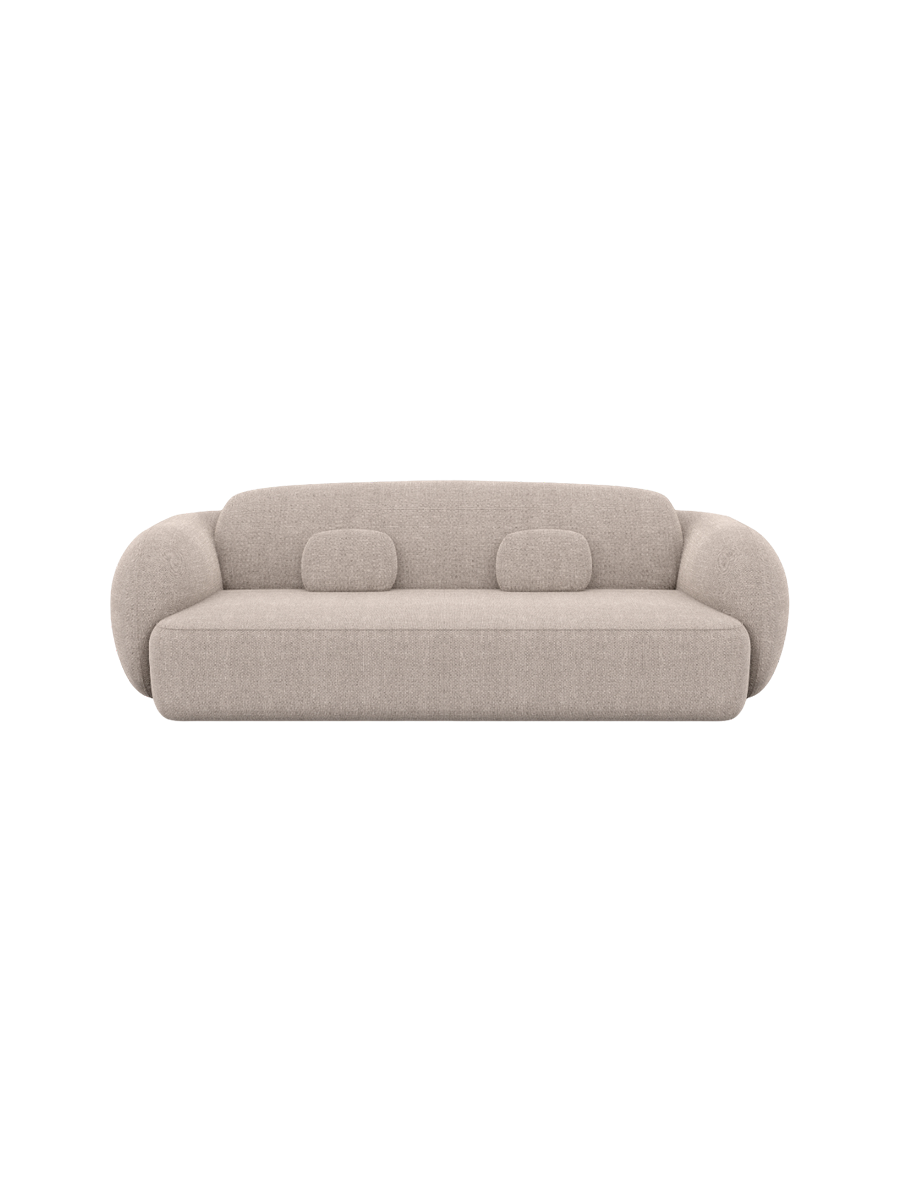 
3-Sitzer Design Sofa „Avella“ mit Strukturstoff-Bezug - Strukturstoff Anthrazit