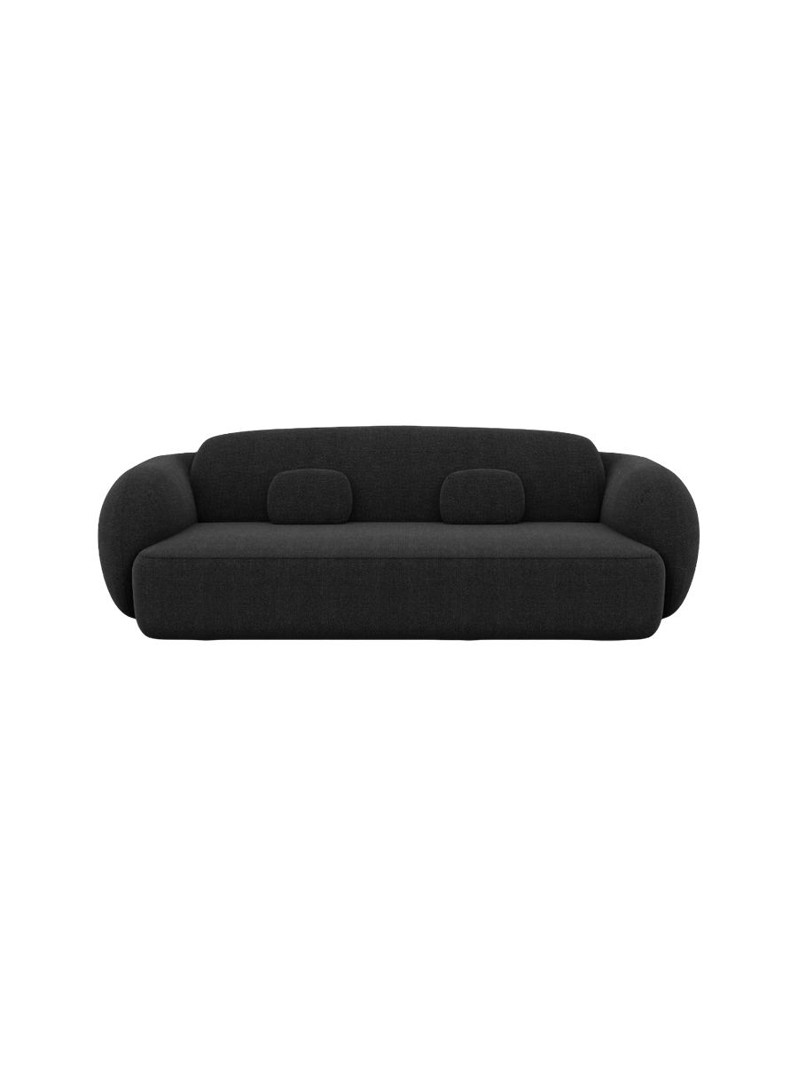 
3-Sitzer Design Sofa „Avella“ mit Strukturstoff-Bezug - Strukturstoff Anthrazit