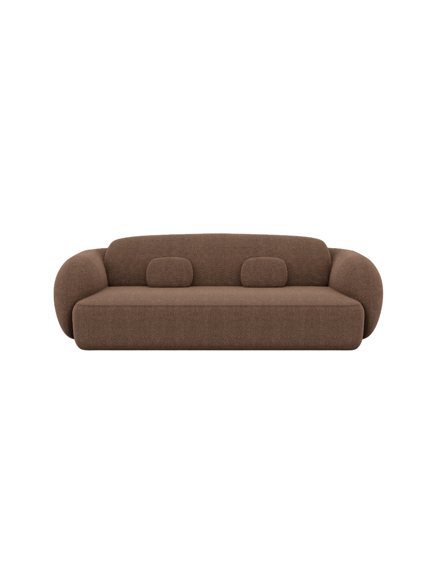 
3-Sitzer Design Sofa „Avella“ mit Strukturstoff-Bezug - Strukturstoff Anthrazit
