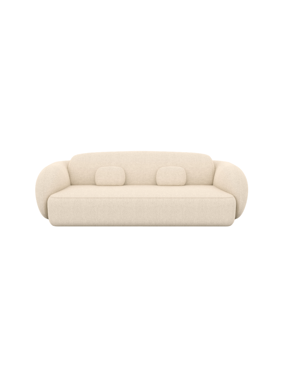 
3-Sitzer Design Sofa „Avella“ mit Strukturstoff-Bezug - Strukturstoff Anthrazit