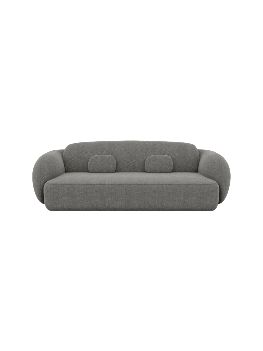 
3-Sitzer Design Sofa „Avella“ mit Strukturstoff-Bezug - Strukturstoff Anthrazit