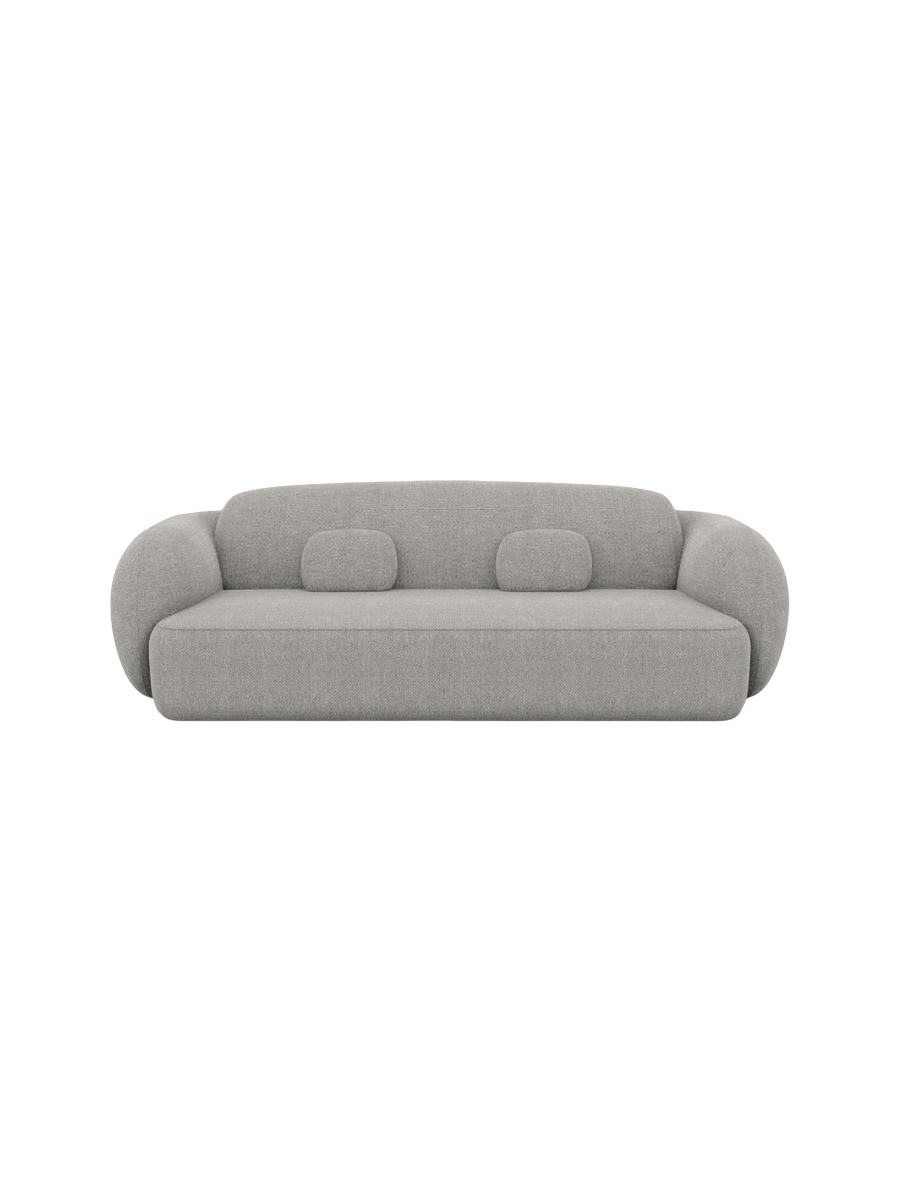 
3-Sitzer Design Sofa „Avella“ mit Strukturstoff-Bezug - Strukturstoff Anthrazit