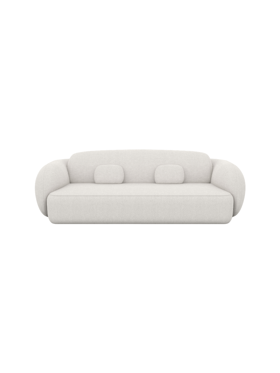 
3-Sitzer Design Sofa „Avella“ mit Strukturstoff-Bezug - Strukturstoff Anthrazit