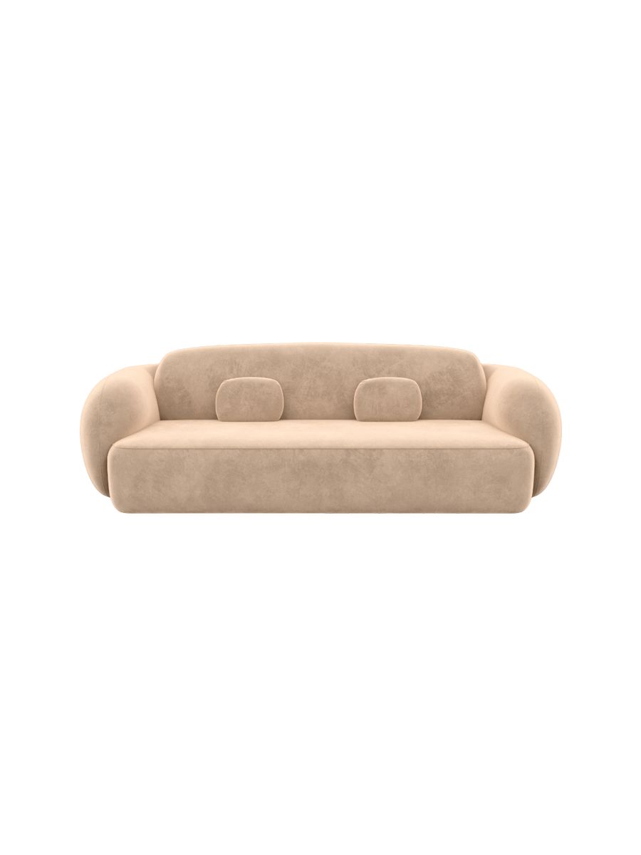 
3-Sitzer Design Sofa „Avella“ mit Samtbezug - Samtbezug Königsblau