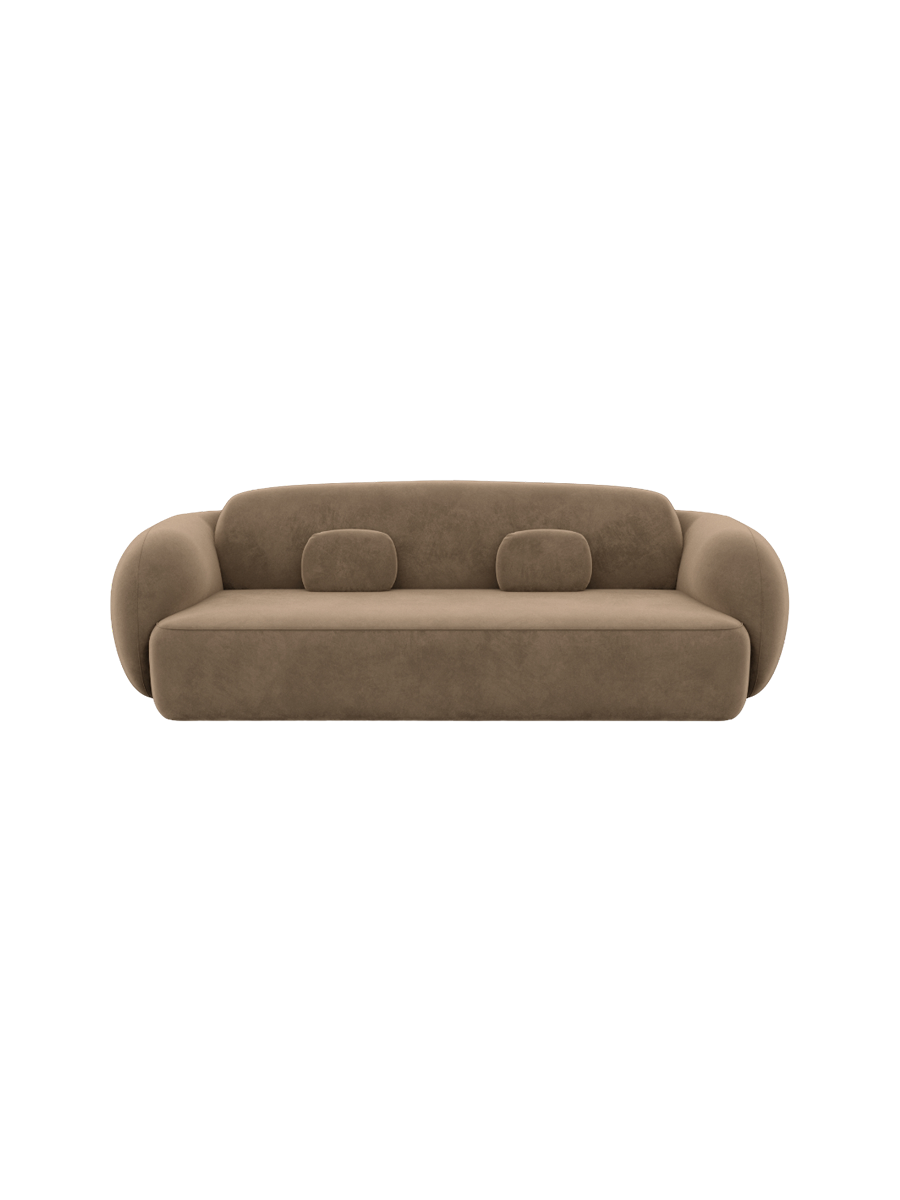 
3-Sitzer Design Sofa „Avella“ mit Samtbezug - Samtbezug Königsblau
